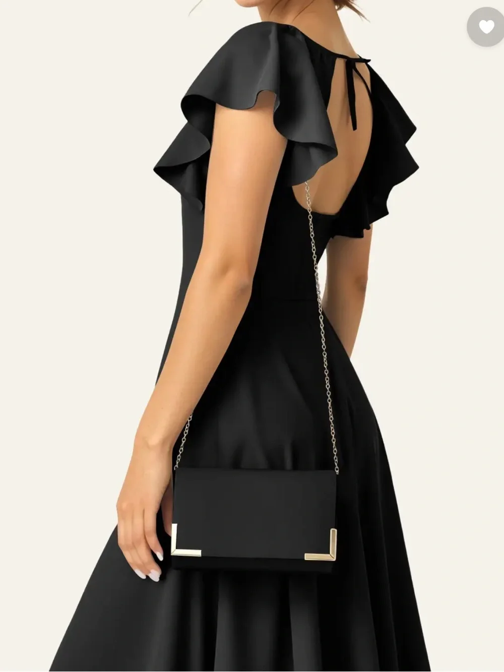 Matte Satin Envelope Clutch - Black NWOT